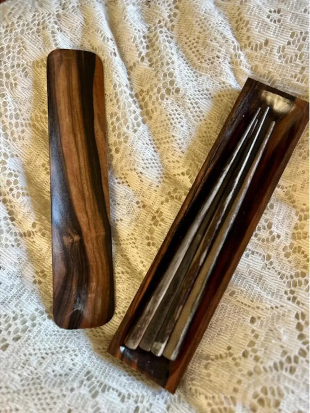 Handcrafted Wooden Chopsticks Set with Storage Box